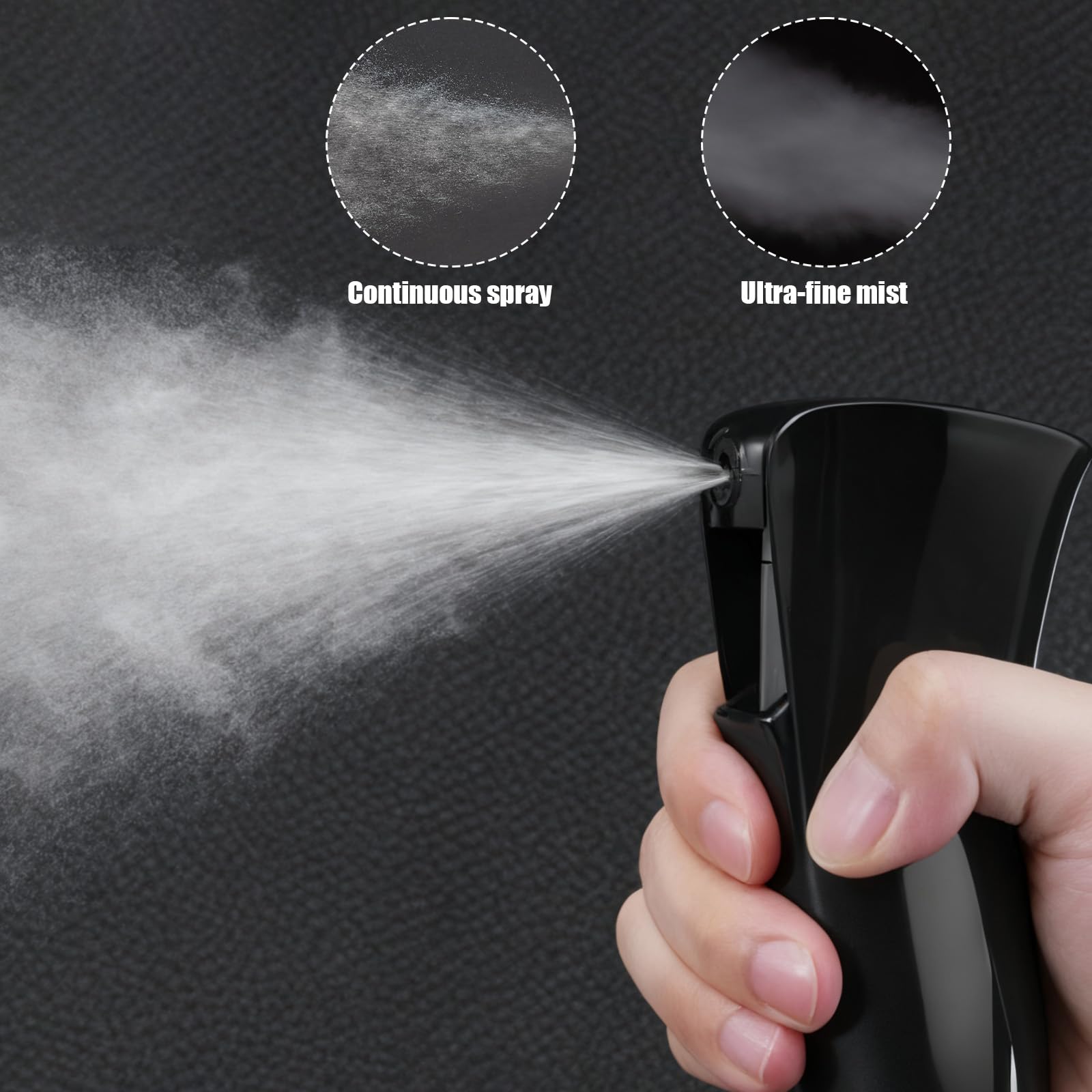 2Pcs Pulverizador Agua, 200ml Spray Agua, Vaporizador, Fina Niebla Pulverizador Continuo, Bote Spray Pulverizador, Atomizador para Peinado, Plantas, Mascotas, Limpieza y Hogar