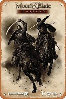 Clilsiatm Mount & Blade Warband Poster Vintage Game Tin Sign Metal Sign 8x12 Inch