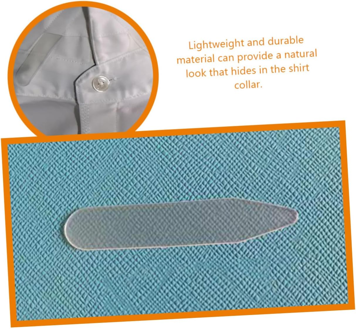 200pcs Collar Stays for Men Shirts Collar Support Dress Shirt Comfortable Fit