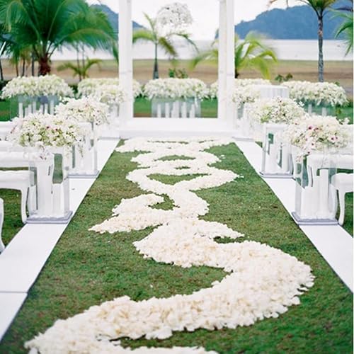 Miniatura 3 de CODE FLORIST 1100 pétalos de rosa de seda blanca para el día de San Valentín, noche romántica, boda, propuesta de decoración de flores de