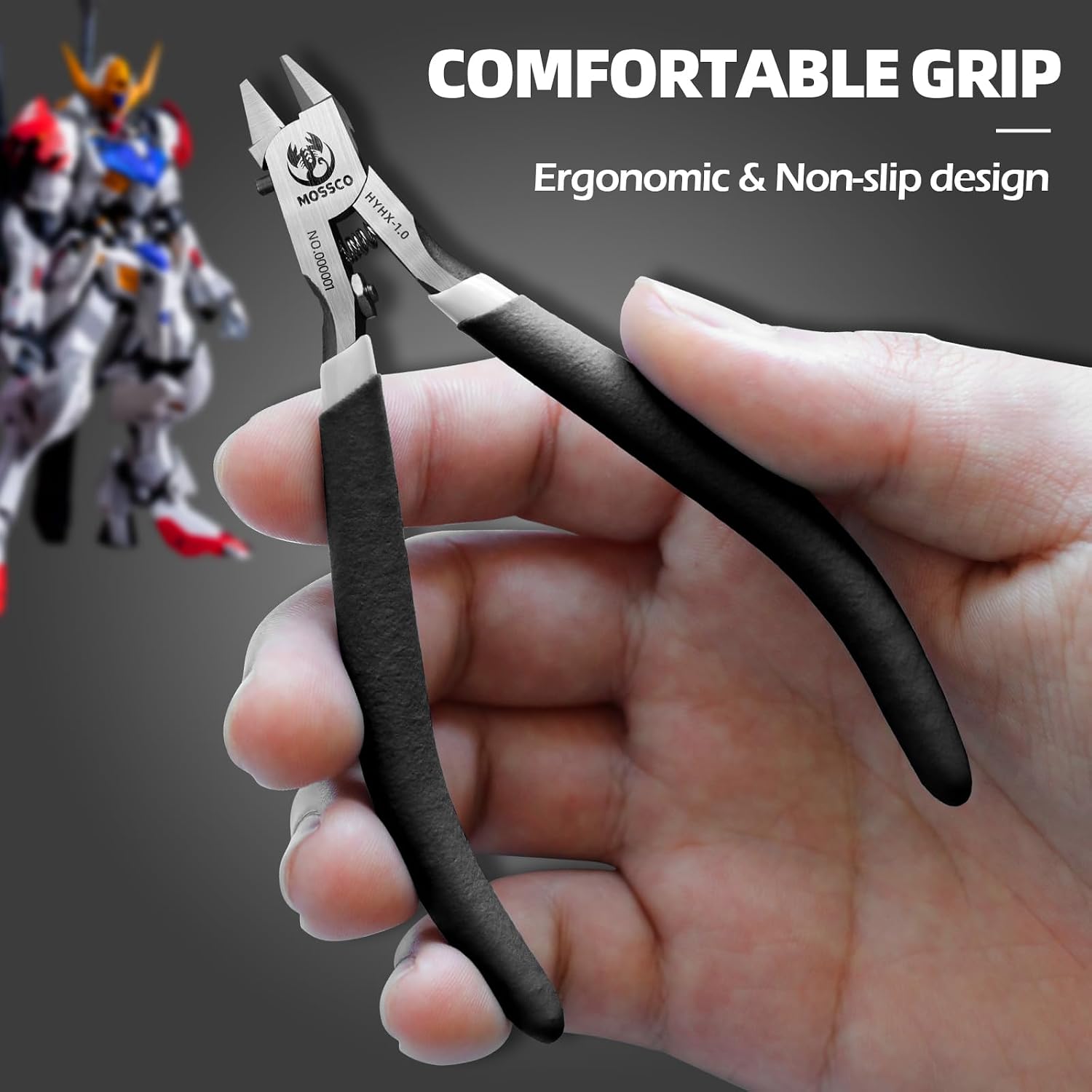 Model Nippers, Ultra-thin Single-edge Nippers for Advancers Repair Plastic Model and Fix, Plastic Model Tools Nippers with Non-slip Grip, 4.7 Inch Sprue Cutter for Plastic Model Building