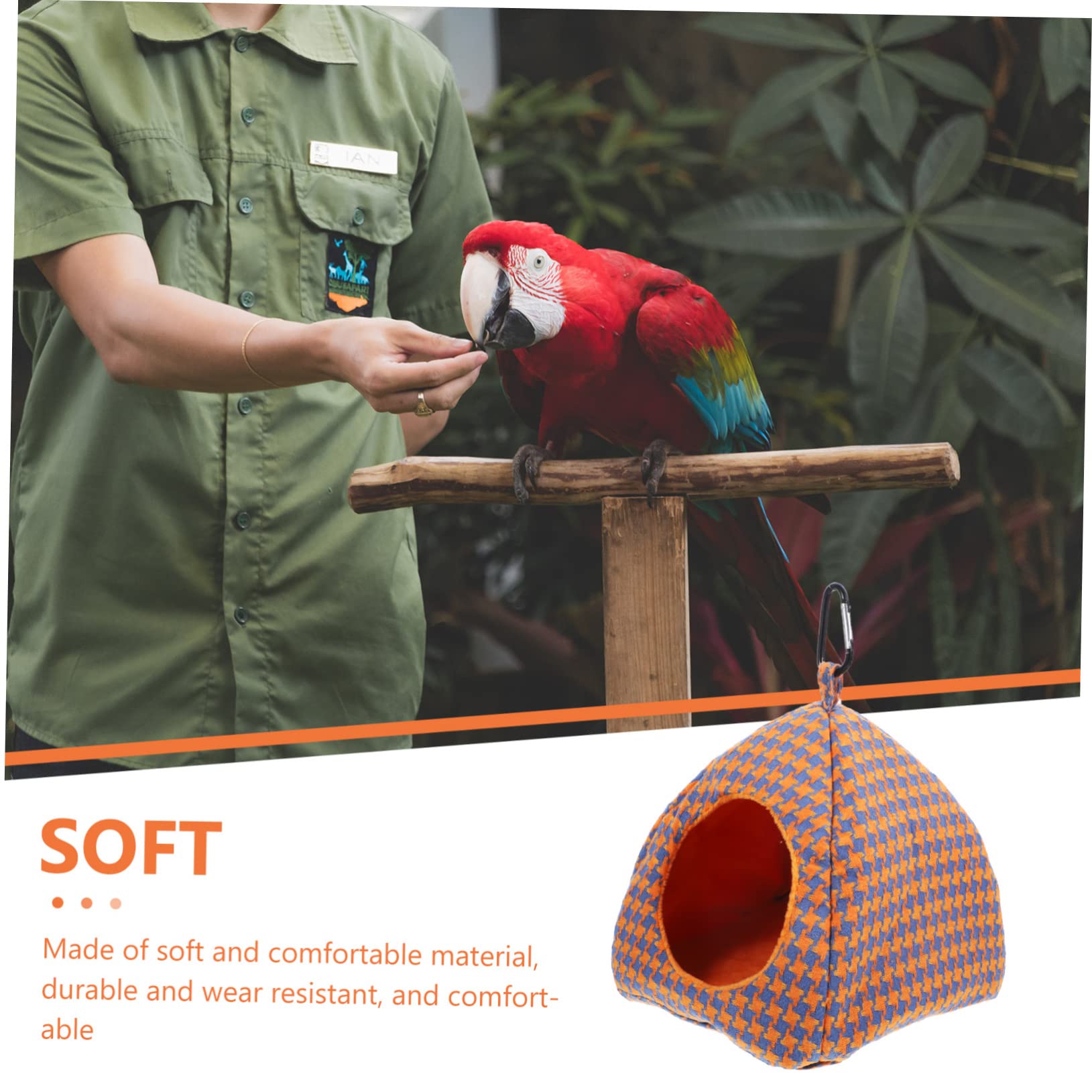 BESPORTBLE 4pièces Hamac Suspendu pour Oiseaux Nid Douillet pour Perroquets Lit pour Petits Animaux Accessoire De Jeu pour Volatiles pour Intérieur Et Extérieur