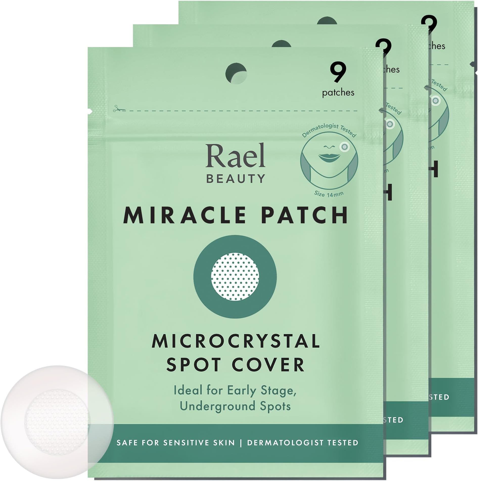 Rael Microneedle Pimple/Acne Spot Tea Tree Treatment Healing Patch - (Pack of 3,27 Patches)