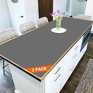 2 Pack 47.3"x23.6"(120cmx60cm) Silicone Kitchen Counter Mats, 2MM Thick Heat Resistant Non-Slip Countertop Protector, Waterproof Durable Mats for Kitchen Countertops, Islands (Dark Gray)