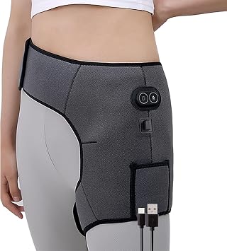 Heated Hip Brace Enhanced Version 2-in-1 Electric Heating Hip Support, 3 Heat Levels, USB Powered Portable Design for Office, Travel, Daily Comfort