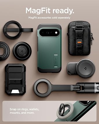 Spigen Tough Armor MagFit for Google Pixel 11 Pro Case, Abyss Green