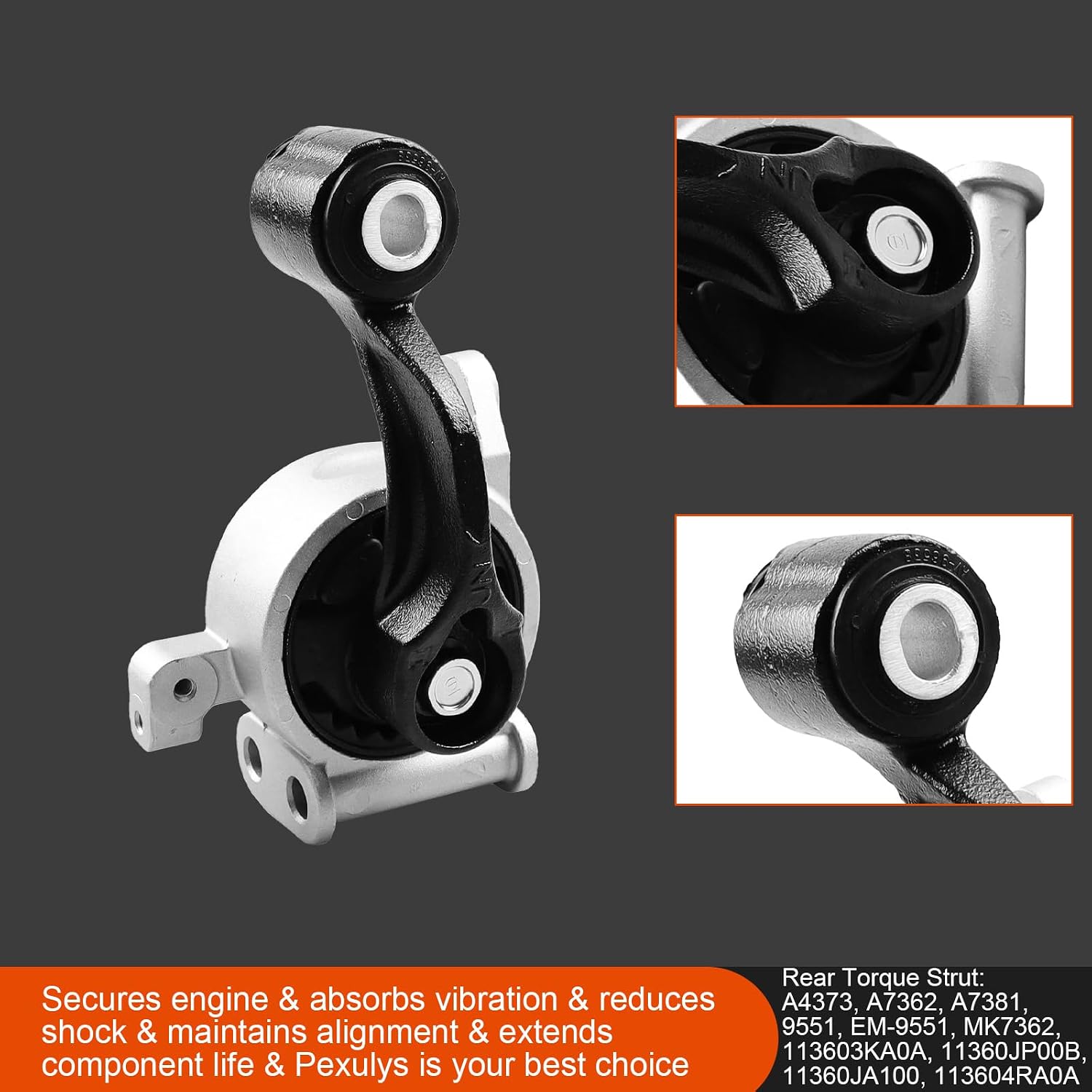 6Pcs Engine Motor Mount Kit, For Infiniti QX60 3.5L V6 FWD 2014-2020 (Automatic CVT Transmission), Replace# A4355HY A4371HY A4373 A4354HY A7386 A7383
