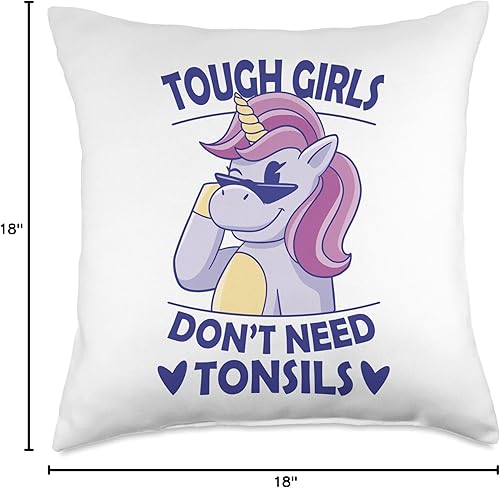 Miniatura 6 de Get Well Soon Gifts for Kids Tonsils Removal Almohada de helado tonsilectomía recuperación de tonsilectomía 16 x 16 pulgadas multicolor