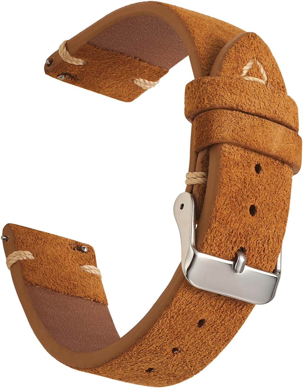 WOUKUP Quick Release Suede Leather Watch Bands Vintage Watchband for Men Watch Strap 18mm 19mm 20mm 21mm 22mm 24mm