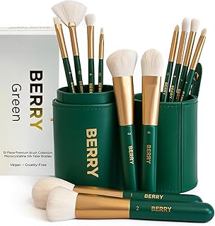 BERRY GOODS Juego de brochas de maquillaje de...