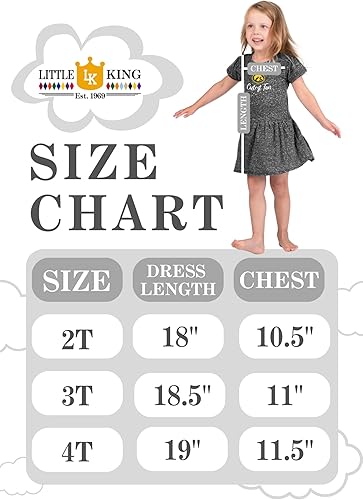 Miniatura 72 de Little King NCAA Knobby - Vestido para niñas pequeñas, tallas 2T, 3T y 4T
