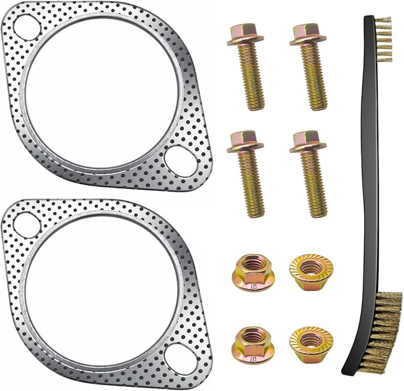 Junta do escapamento Strongthium 3" com flange de 2 parafusos – Kit com 2 unidades