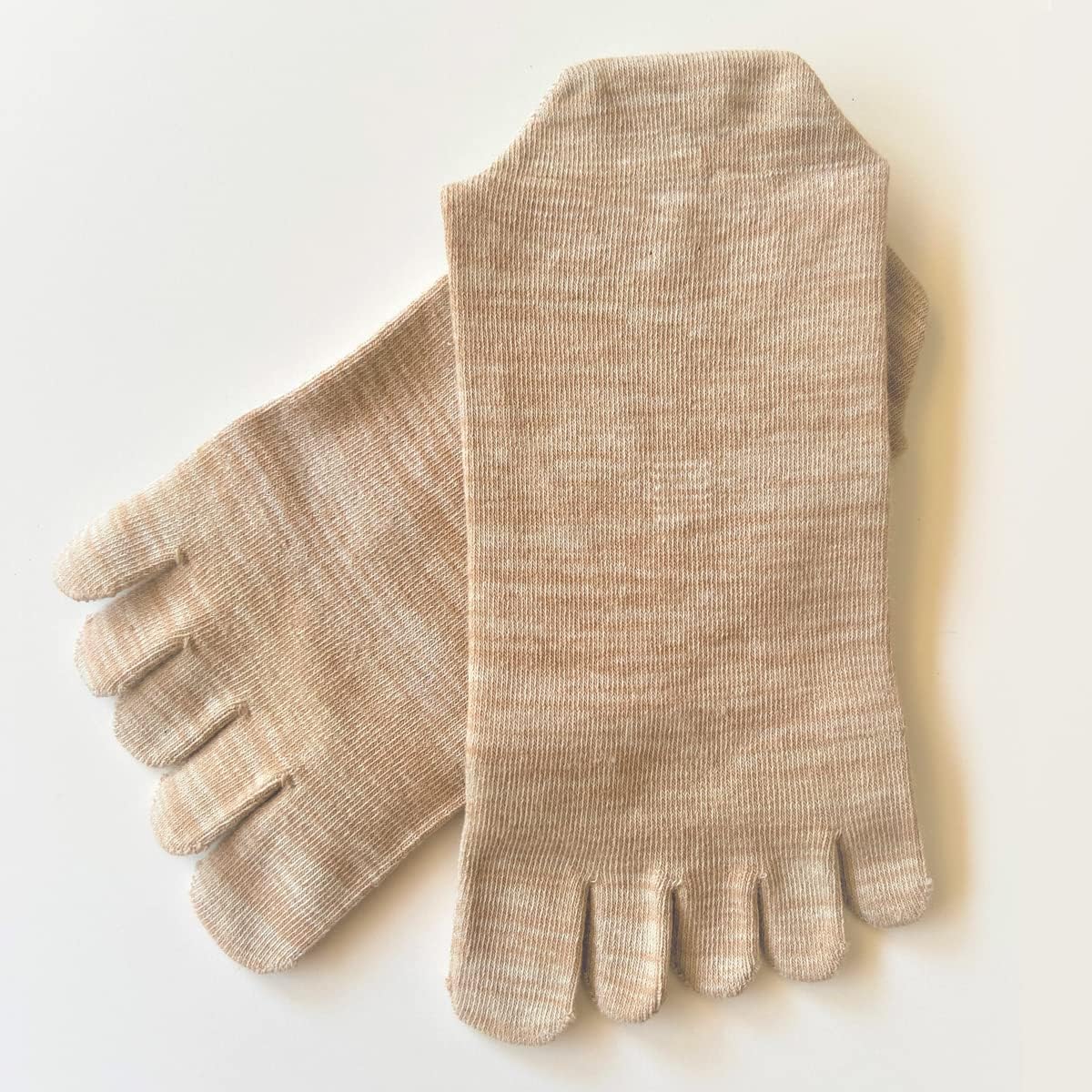 Organic Cotton Toe Socks for Men Split Athletic Bunion Spacer Foot Alignment Individual Separator Socks