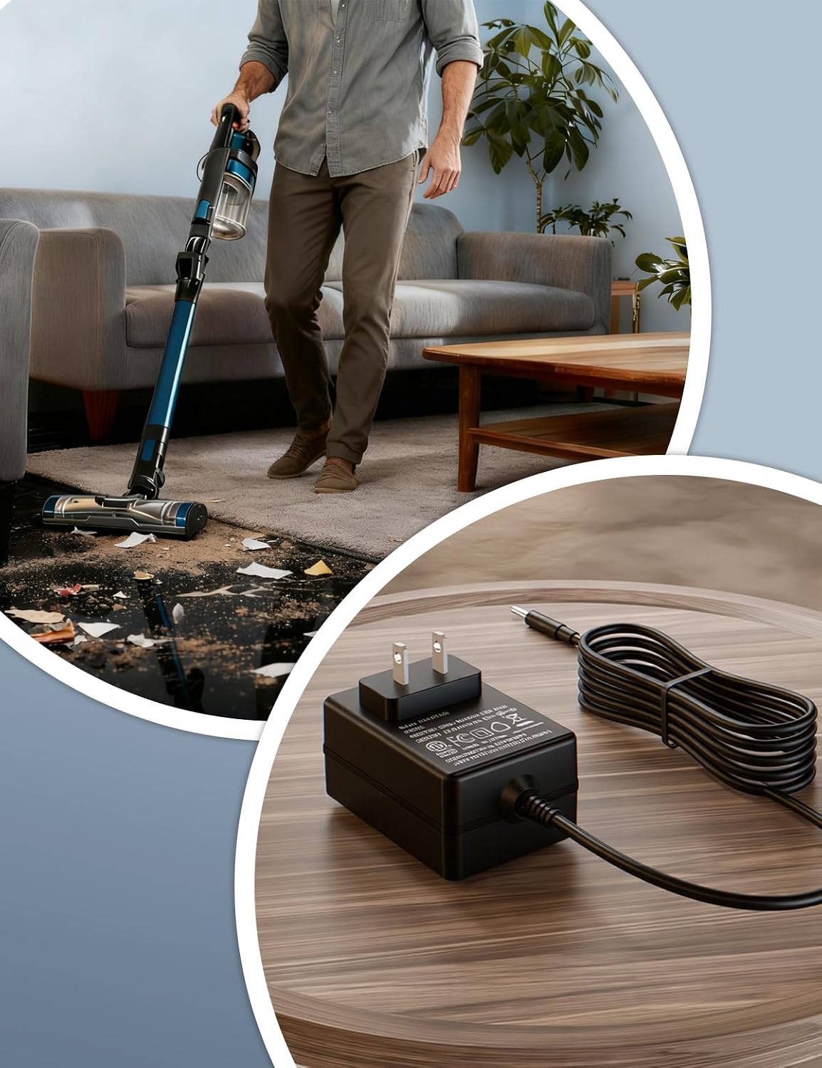 PUIMIT 24.8V Cordless Vacuum Charger for Shark Rocket Pro DK33-248080H-U image 5