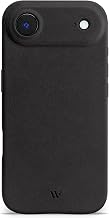 WIIUKA Case for iPhone Air, Leather from Germany, Leather Extra Thin, Premium Mobile Phone Case, Case, Qi, Skiin More, Vintage Black