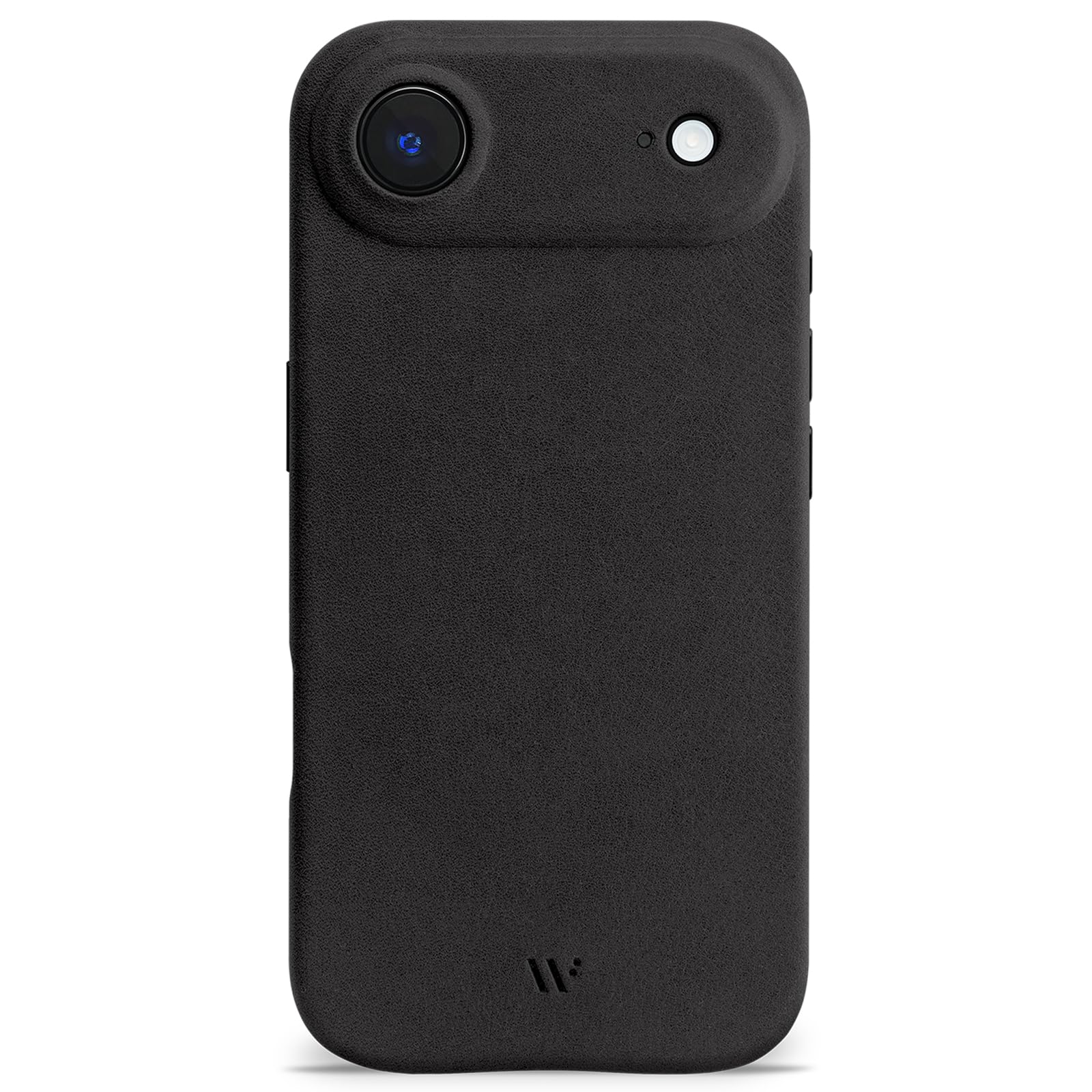 WIIUKA Hülle für iPhone Air, Leder aus Deutschland, Lederhülle extra Dünn, Premium Handyhülle, Case, Qi, skiin More, Vintage Schwarz