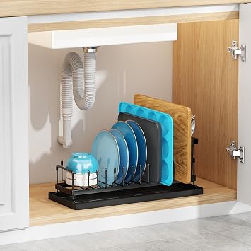 ANTOPY Small Dish Drainer - Compact Dish Drying Rack for Kitchen Counter with Silicone Dish Drying Mat, Stainless Steel Dish Drainer Rack for Kitchen Sink, Space Saving Plate Rack Cutlery Holder