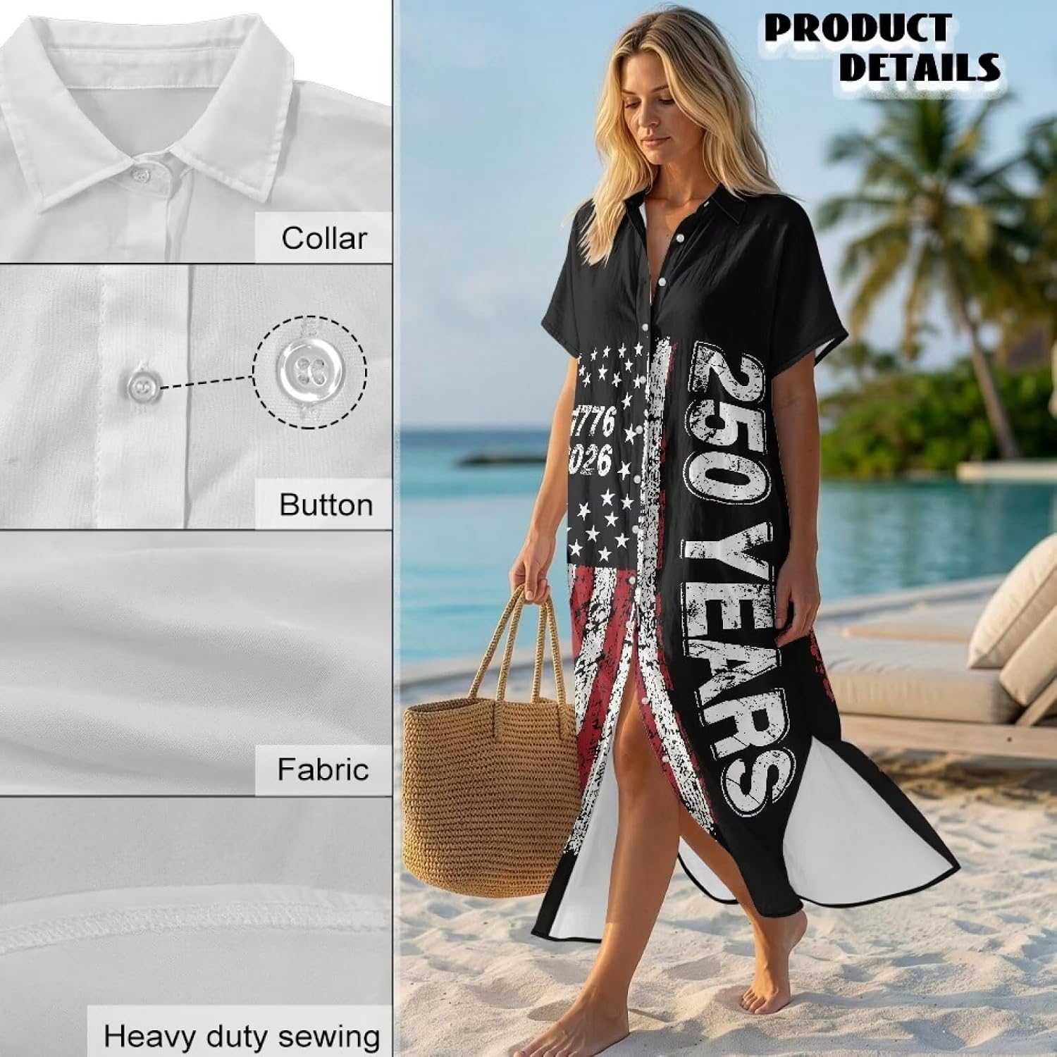 Swimsuit Coverup for Women Button Down Short Sleeve Bikini Kimonos Lightweight V Neck Swimwear Beachwear