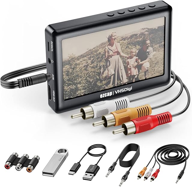  Vhs To Digital Converter 3.0 (third Generation) With 4.3'' Screen - Analog to Digital Video Converter Dv Tape / Vcr / 8mm Cassette Player / Hi8 Camcorder - Vhs To Dvd Recorder Machine