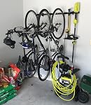 StoreYourBoard Bike Storage Rack, Holds 5 Bicycles, Home and Garage Adjustable Bike Wall Hanger Mount