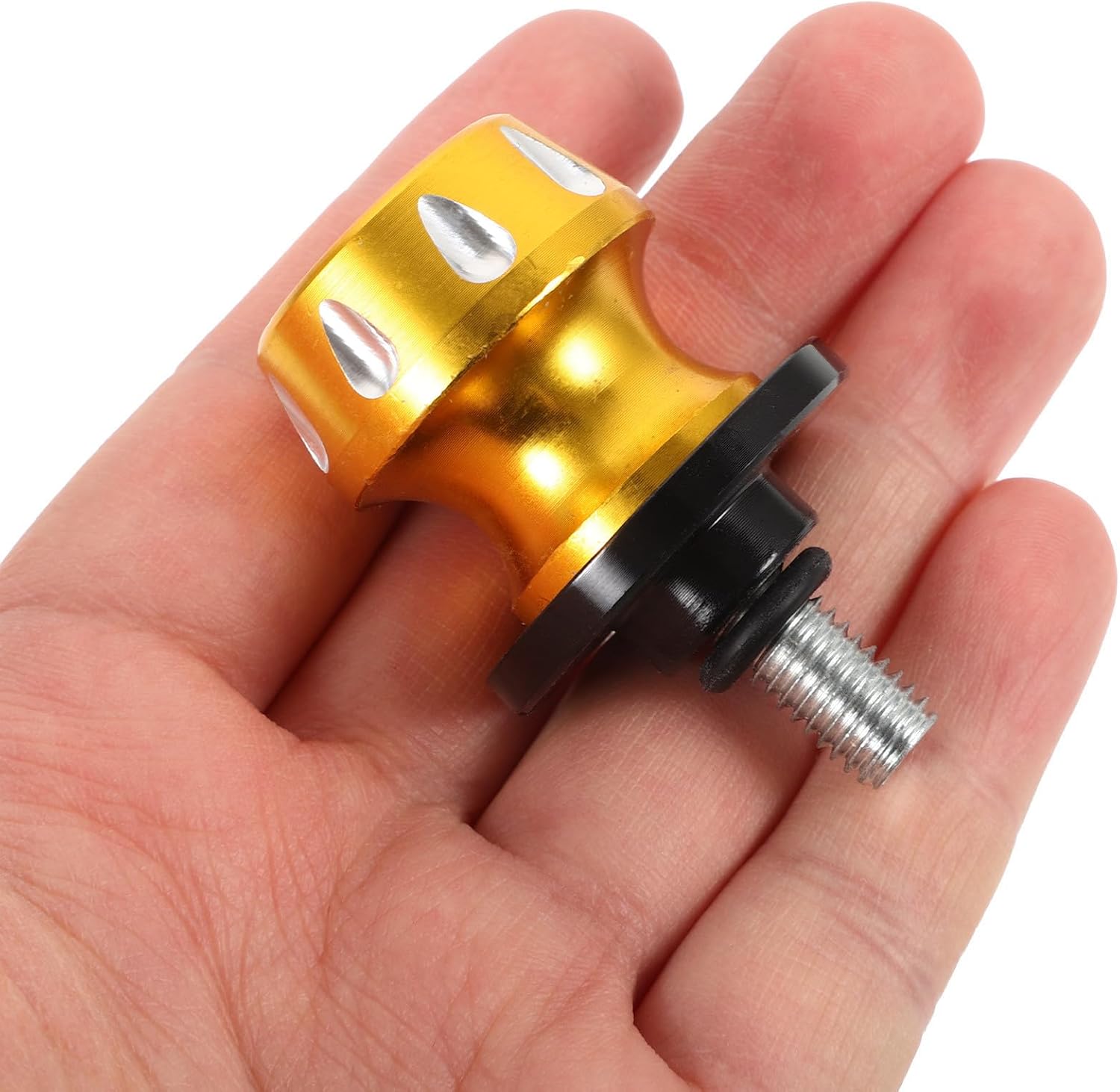 MAGICLULU 1 Pair Motorcycle Swing Arm Spools Sliders 8mm Aluminum Alloy Stand Screws for Stability and Safe Driving Experience