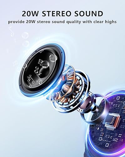 Miniatura 2 de Altavoces para exteriores Bluetooth impermeables para patio, conexión TWS para exteriores, altavoces Bluetooth inalámbricos, alimentados por energía