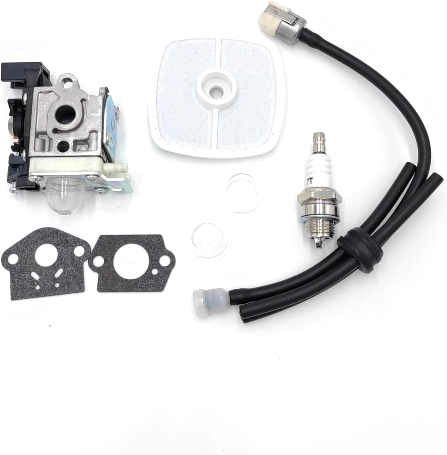 Carburetor Air Filter Fuel Line Kit for RB-K93 Lawn Mower Carburetor for Srm-225 Gt-225 Pas-225 Pe225 Shc225 Gt225 Easy to Install