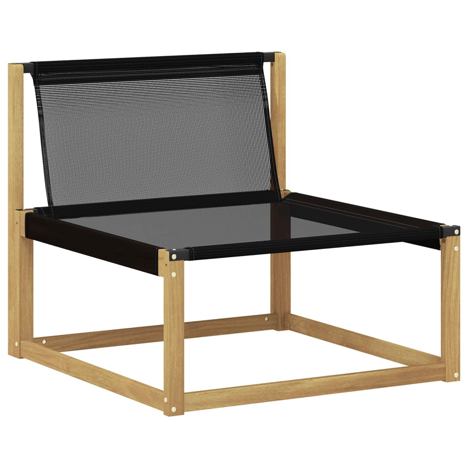 Gartenmöbelgarnitur 7-teilig aus massivem Akazienholz wetterfest und modular für Terrasse Balkon und Garten mit Tisch, Sofas, Sesseln, Kissen und stilvollem Design