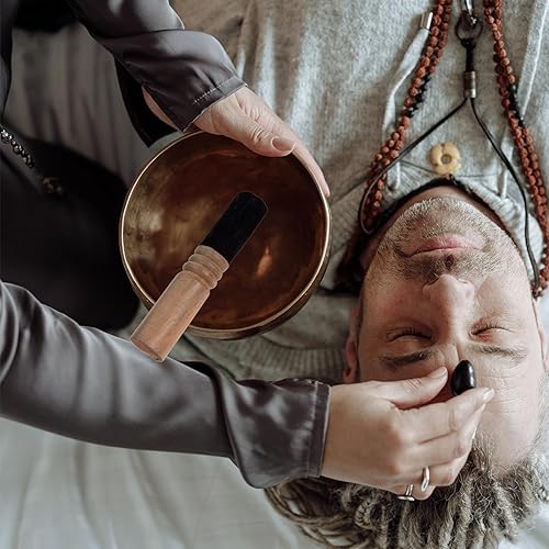 Miniatura 3 de Vaguelly Crystal Acoustic mallets crystal singing bowl mallet Singing Bowl Parts singing bowl musical instrument suede wooden striker Knocking Rod