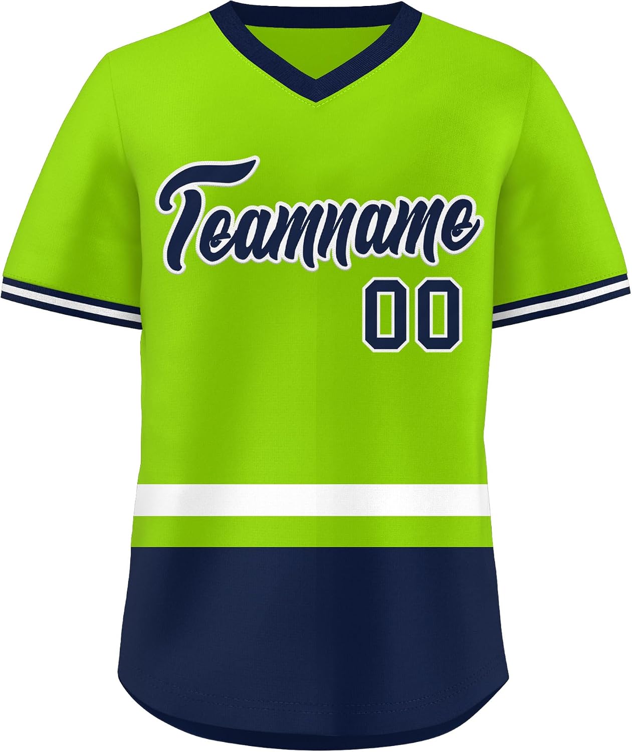 Custom Baseball Jersey Team Uniform Pullover Stripe Shirt Personalized Stitched/Printed Name Number for Adult Kids