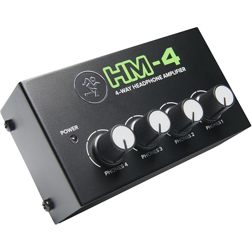 Mackie HM-4 Headphone Amplifier (4-Channel), Compact Splitter, Black
