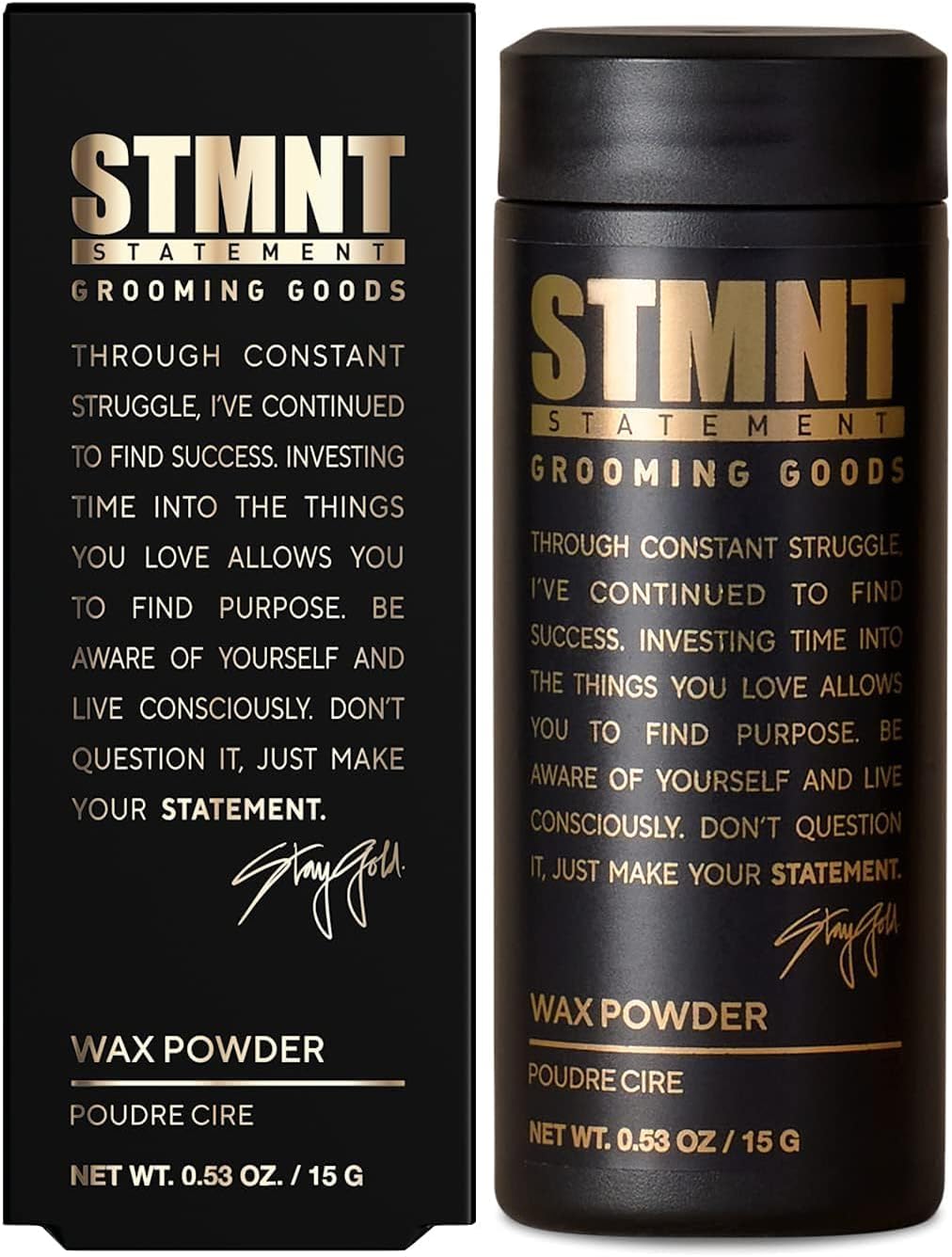 Grooming Goods Wax Powder, 0.53 oz | Semi-Matte Finish | Added Grip and Volume | Medium Control | Easy To Wash Out | Fuller Feeling Hair