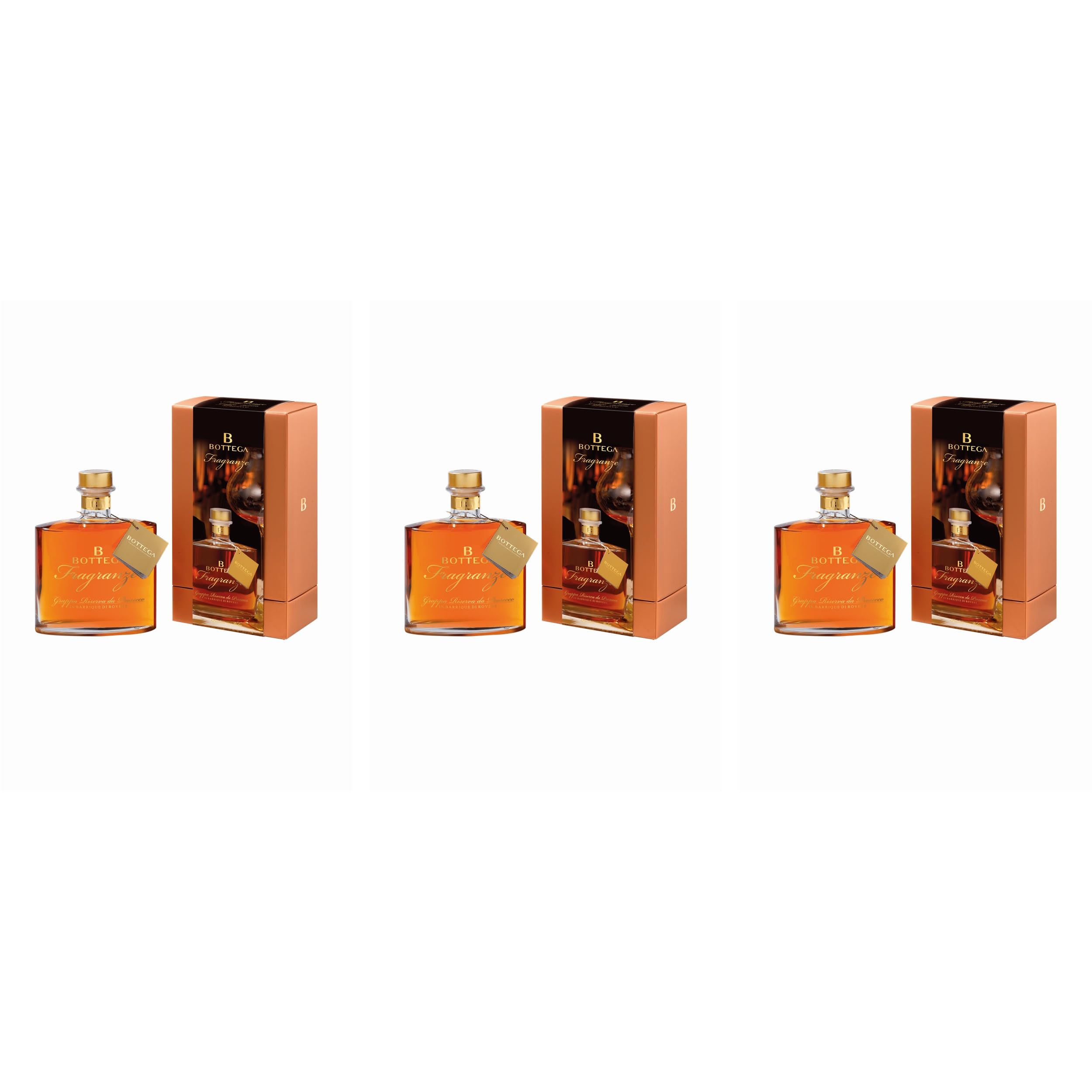 Bottega Spa Grappa Fragranze Riserva trocken Italien inkl. FeinWert E-Book (3 x 0.7 l)