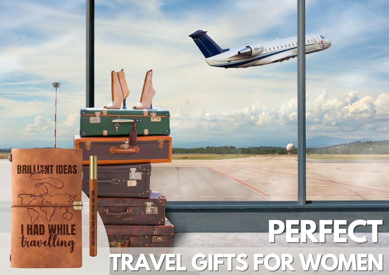 InnoBeta Travel Gifts for Women/men, Leather Journal Notebook with Pen and Pen clip 7.87 x 4.7 Cover, 4 x 7.5 Pages (Inches) - Brilliant Ideas - Image 7