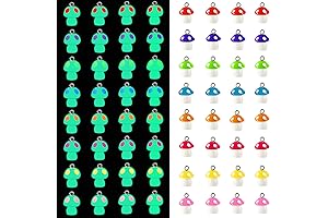 Mushroom Resin Charm Beads Ornament Glow in The Dark Pendant