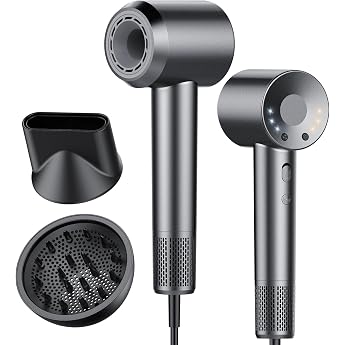 2025 Hair Dryer 160000 rpm High Speed Ion Hair Dryer Quick Drying 200 Million Negative Ion Hair Dryer 57 dB Low Noise Thermocontrol Hair Dryer with Diffuser