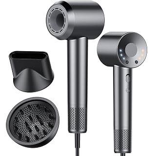 2025 Haartrockner, 160.000 U/min Hochgeschwindigkeits Ionen Föhn, Schnelles Trocknen, 200 Million Negativ Ionen Fön, 57dB geräuscharme Thermocontrol Haarföhn mit Diffusorr - Amazon product rated Grade A