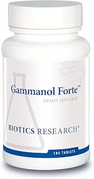 BIOTICS RESEARCH Gammanol ForteGamma Oryzanol 25mg, FRAC 50mg, 180 Tablets | Supports Lean Muscle Mass, Proper Endorphin Release, Healthy Human Growth Activity, Supports Gastric Health