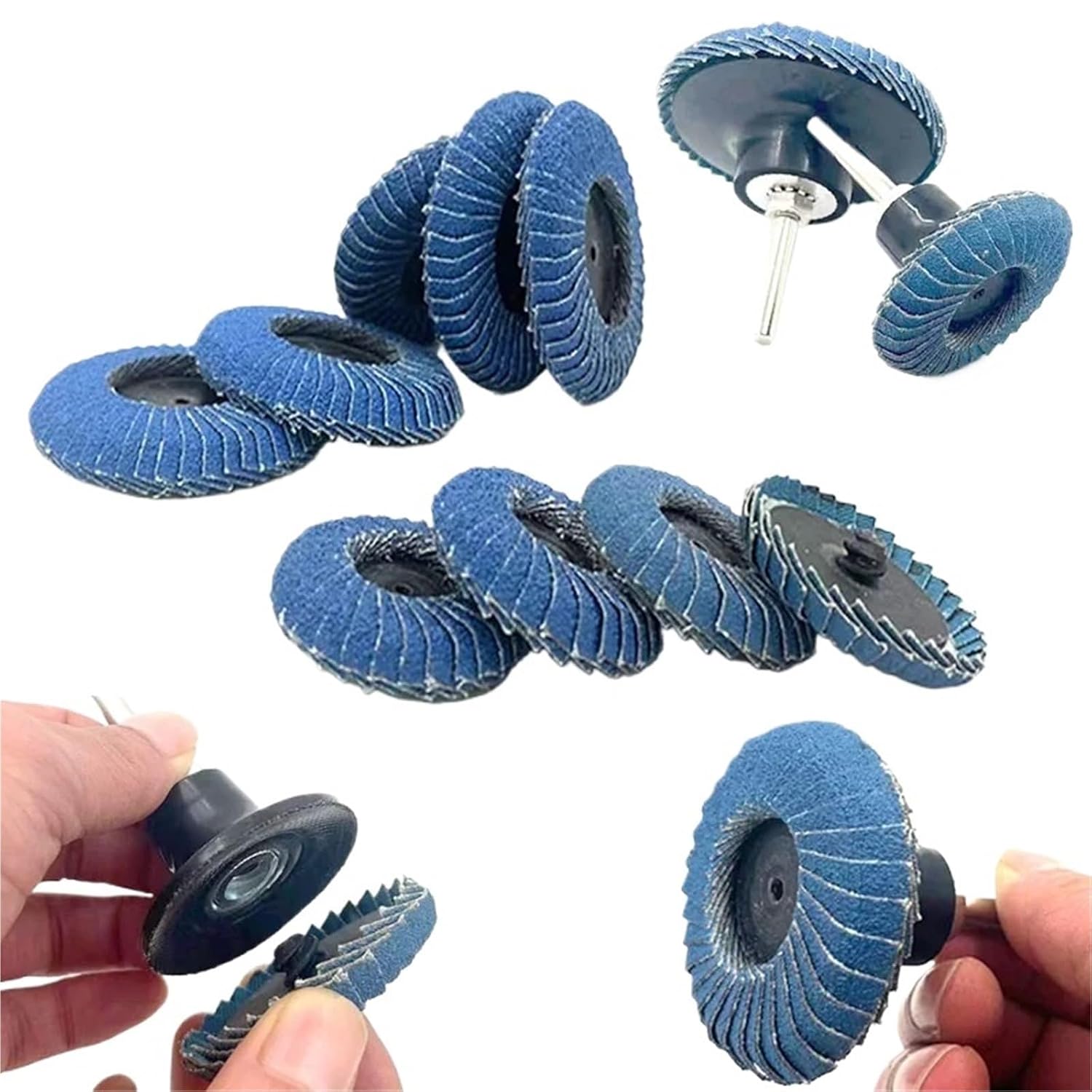 Sanding Disc Backing Pads 2SETS 2Inch R-Type Abrasive Disc Sanding Roll Lock Surface Pad Polishing Sandpaper(A)