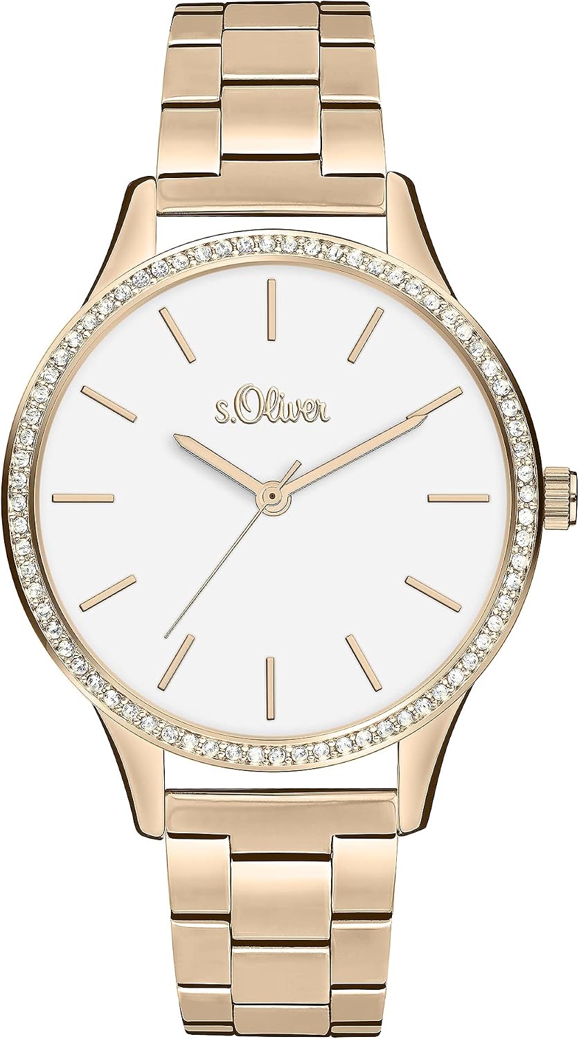 s.Oliver Orologio Analogico Al Quarzo Donna con Cinturino in Acciaio Inox SO-3829-MQ