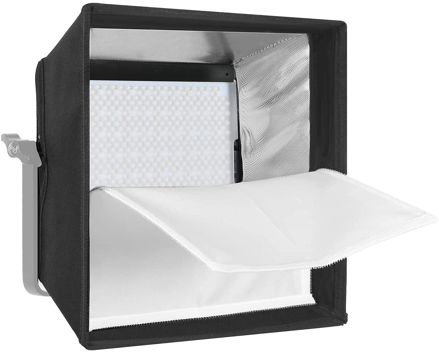 GVM składany dyfuzor softbox z siatką ula do oświetlenia wideo RGB 1000D LED, nadaje się do oświetlenia studyjnego, fotografii portretowej, oświetlenia wideo, panel LED, 30 cm x 25 cm