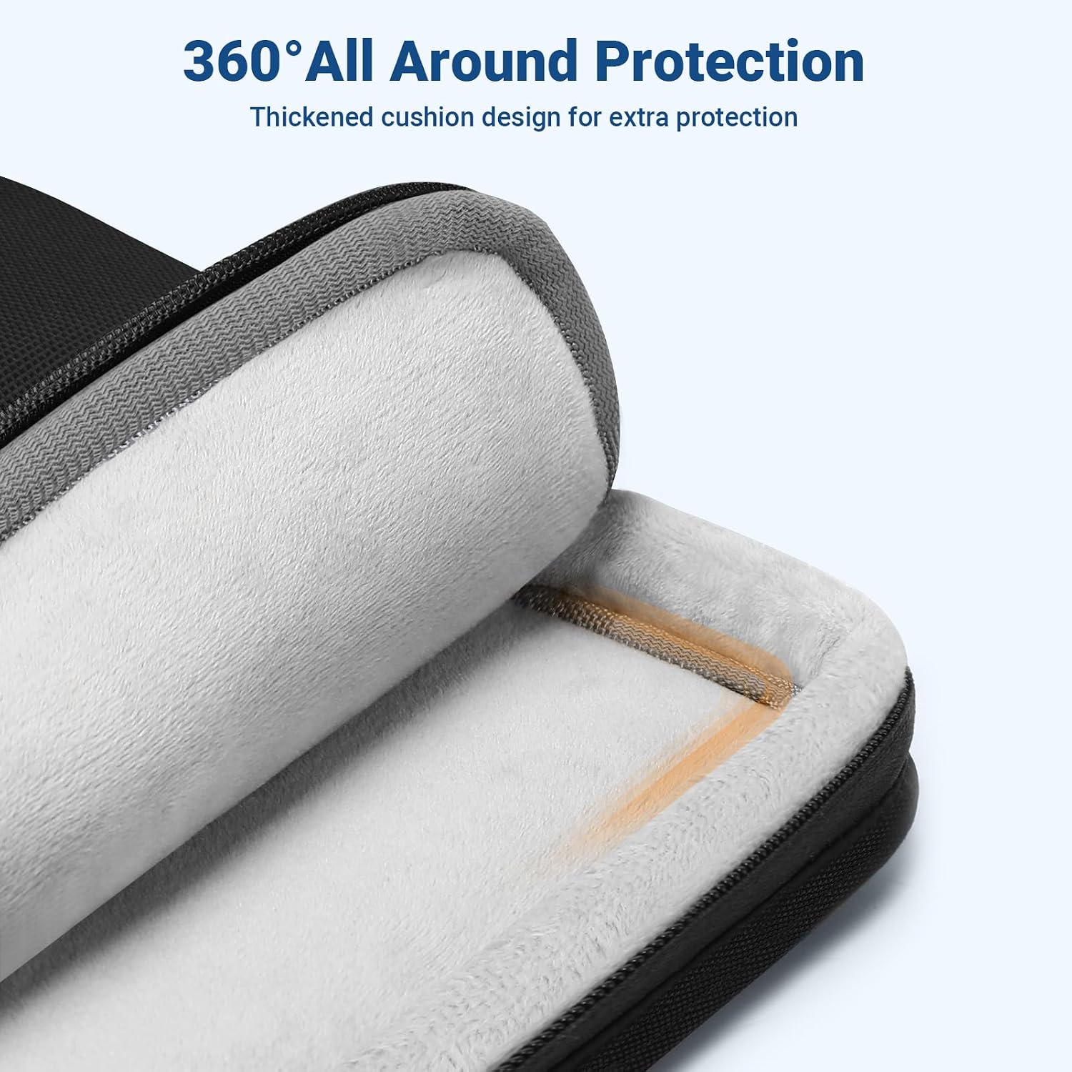 MOSISO Laptop Sleeve Compatible with MacBook Neo 13 inch 2026 A3404 / Air 13.3 13.6 M5 M4 M3 M2 M1 / Pro 13 M2 M1, 360 Degree Protective Computer Sleeve Bag with Vertical Pocket&Small Case, Black