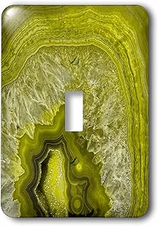 3dRose lsp_266900_1 Luxury Green Marble Agate Gem Mineral Stone Toggle Switch, Multicolor