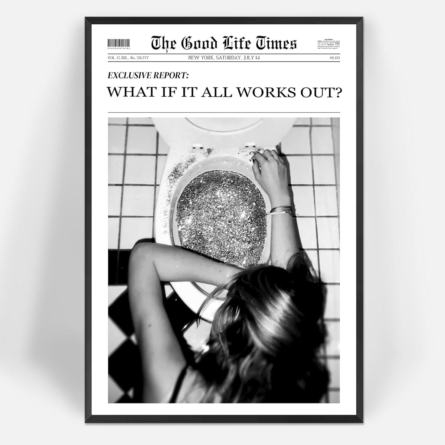 What If It All Works Out? Black And White Posters Funny