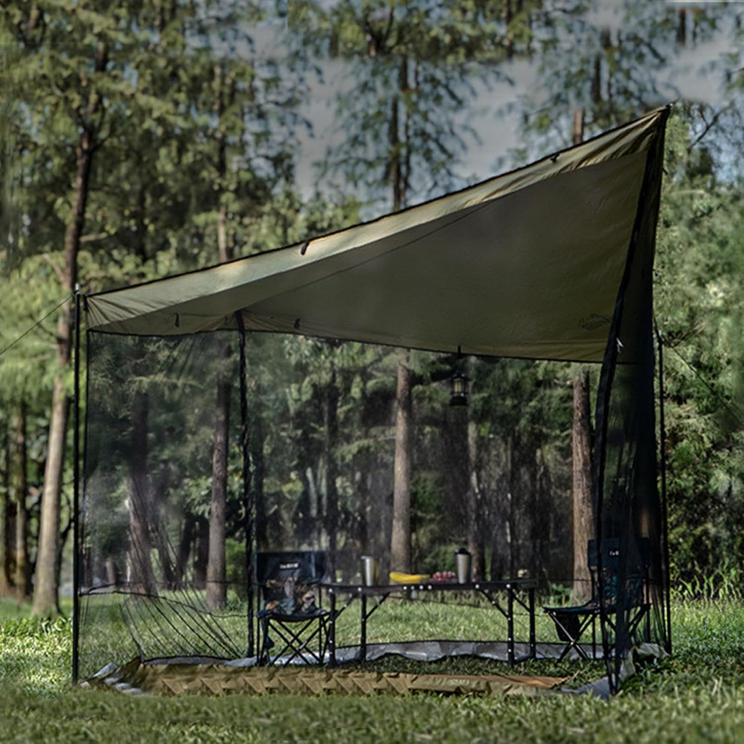 アウトドア キャノピー | ポータブル 日除け ネット付き,キャノピー対応 インインナーーテント スクリーンンハウス,テラス ビーチ