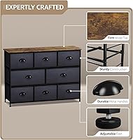 Vista 49 de Sorbus Cómoda con 8 cajones - Mueble para almacenar ropa para niño, para dormitorio, pasillo, clóset, oficina – Marco de acero, parte superior