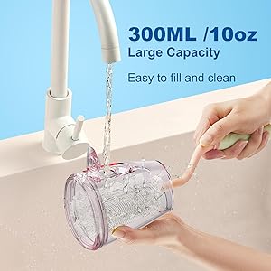 WellLeo Water Flossers for Teeth, 300ML Cordless Oral Irrigator Rechargeable Dental Flosser Picks with 5 Modes 5 Jet Tips,IPX7 Waterproof Teeth Cleaner for Braces Gum Care, Home Travel Use