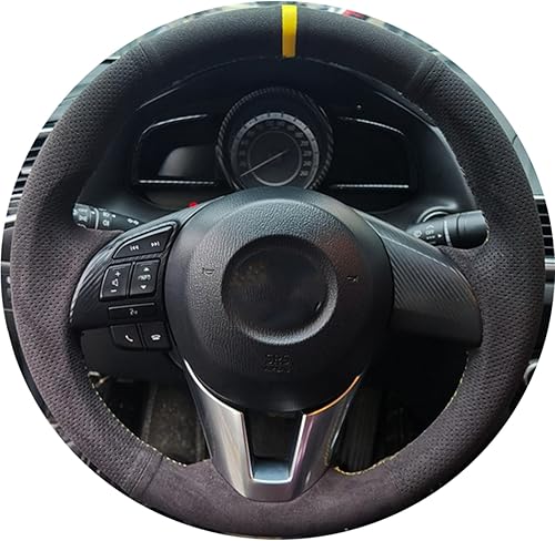 Cubiertas de volante para Mazda 2 CX3 CX-5, cubierta personalizada para volante de automóvil