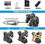 PS4 Station d'accueil du contrôleur, OIVO PS4 Station d'amarrage double chargeur avec lED Indicateur de PlayStation 4 Contrôleur