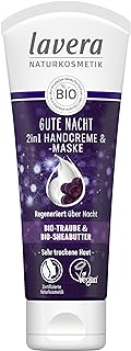 lavera Gute Nacht 2in1 Handcreme & Maske Handpflege 75 ml | Traube & Sheabutter, regeneriert &uuml;ber Nacht, zertifizierte Naturkosmetik, vegan